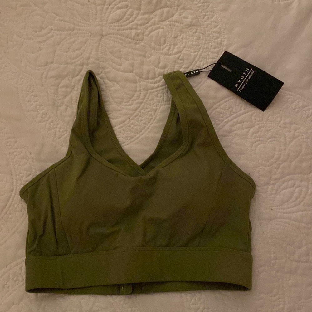 NVGTN Allure Sports Bra- Olive Green